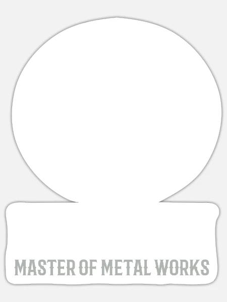 Blacksmith Master Schmied Schmiede - Sticker Größe S (10 x 10 cm) - Mattweiß
