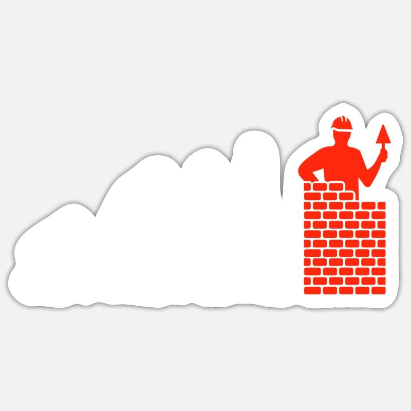 Handwerker Maurer Geschenk Heimwerker Evolution Sticker Größe S (10 x 10 cm)