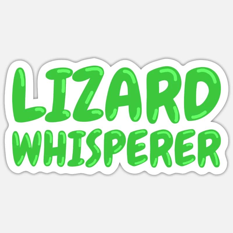 Lizard Whisperer Echsen Flüsterer Eidechse Sticker Größe S (10 x 10 cm)