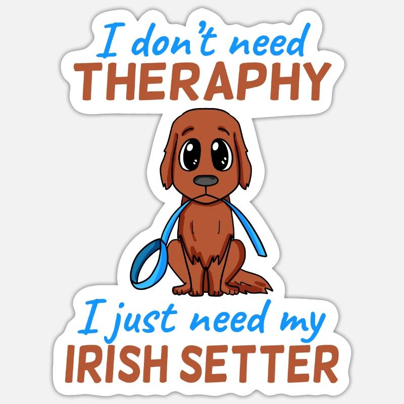 Irish Red Setter - Sticker size S (10 x 10 cm) - white matte