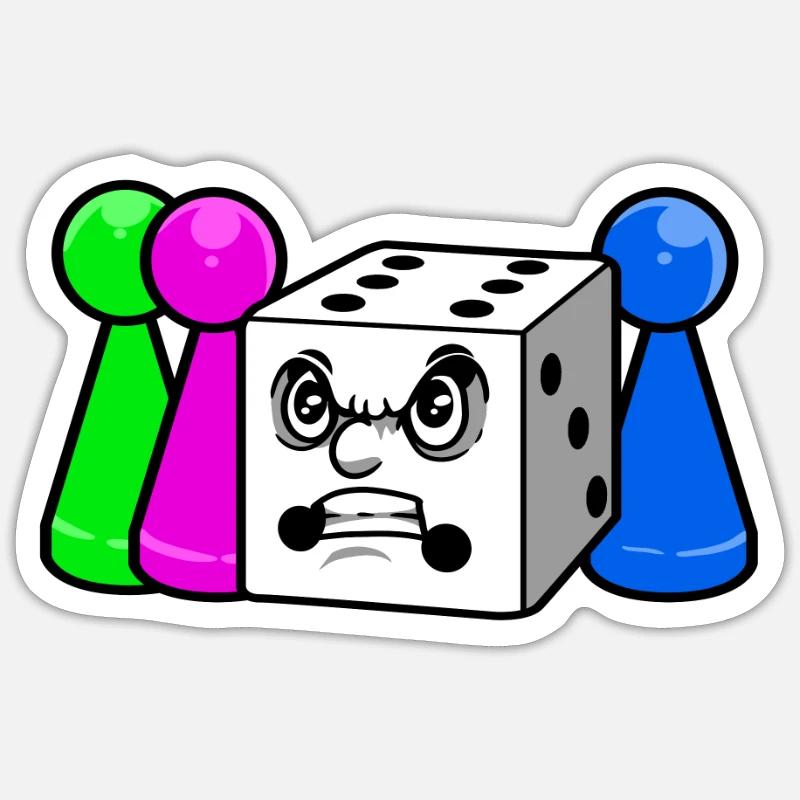 board game - Sticker size S (10 x 10 cm) - white matte