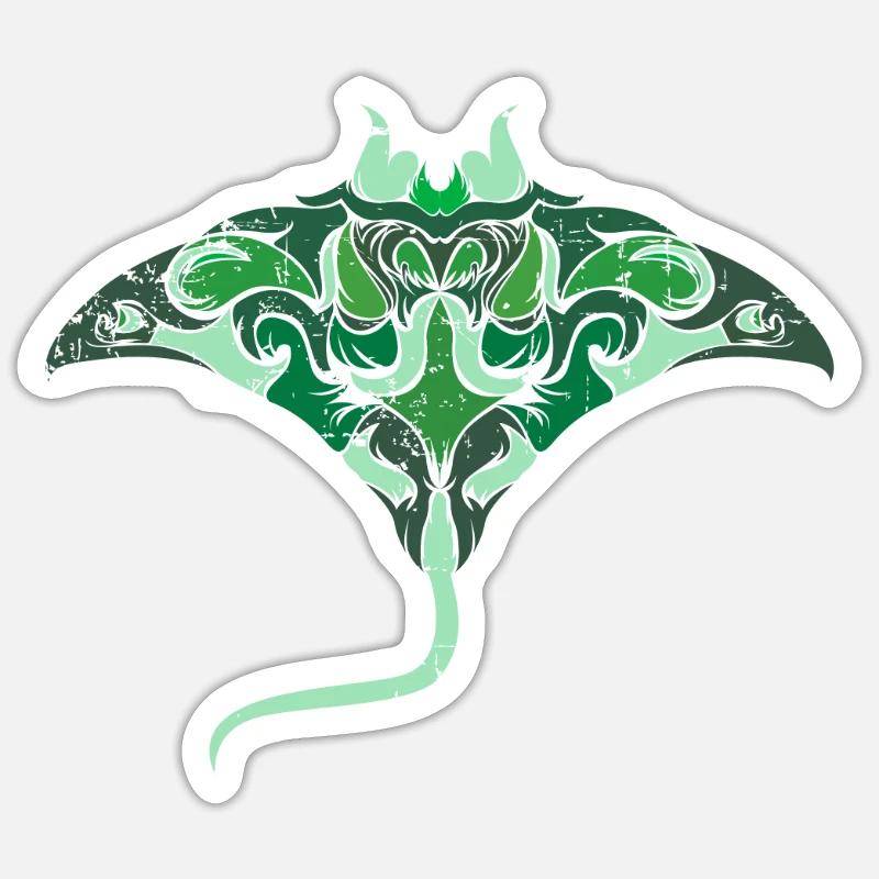 stingray - Sticker size S (10 x 10 cm) - white matte