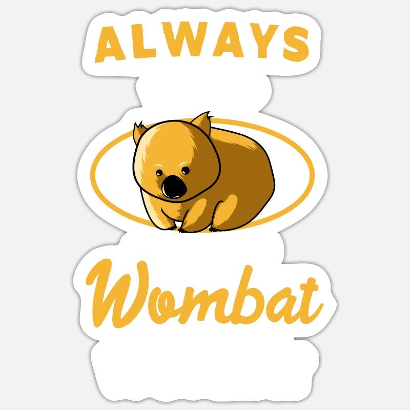 wombat - Sticker size S (10 x 10 cm) - white matte