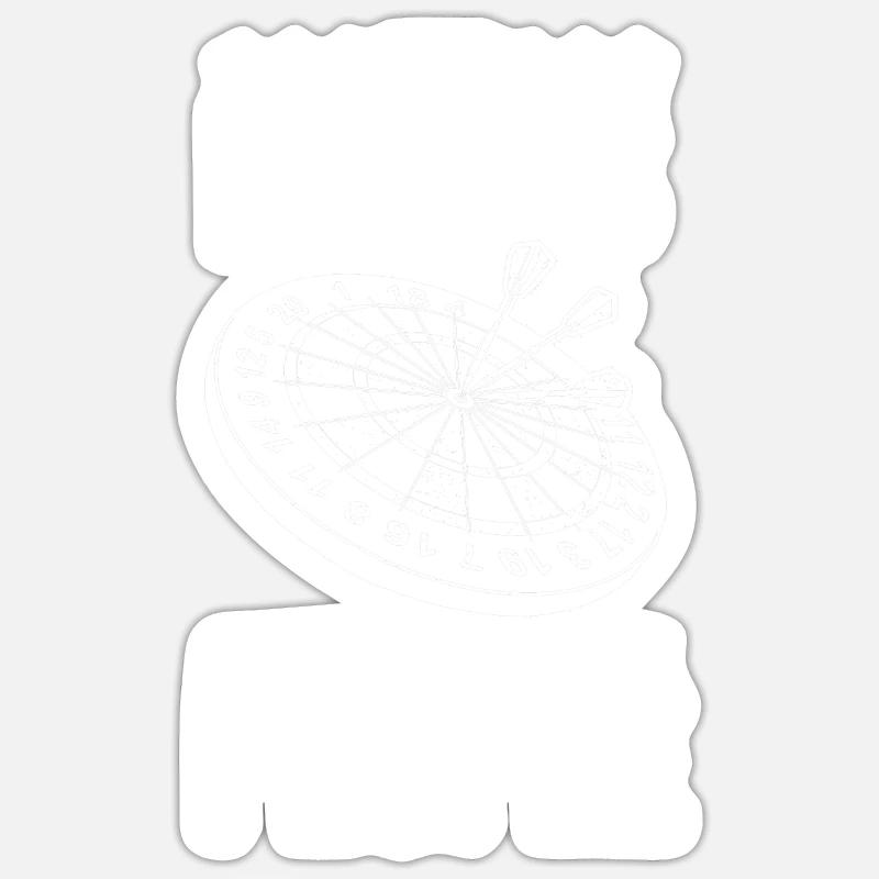 J’aime fléchettes Sticker taille S (10 x 10 cm)