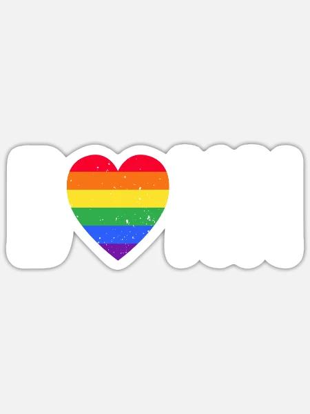 LGBT Bonn Gay Pride Equality Ally CSD Regenbogen - Sticker Größe S (10 x 10 cm) - Mattweiß