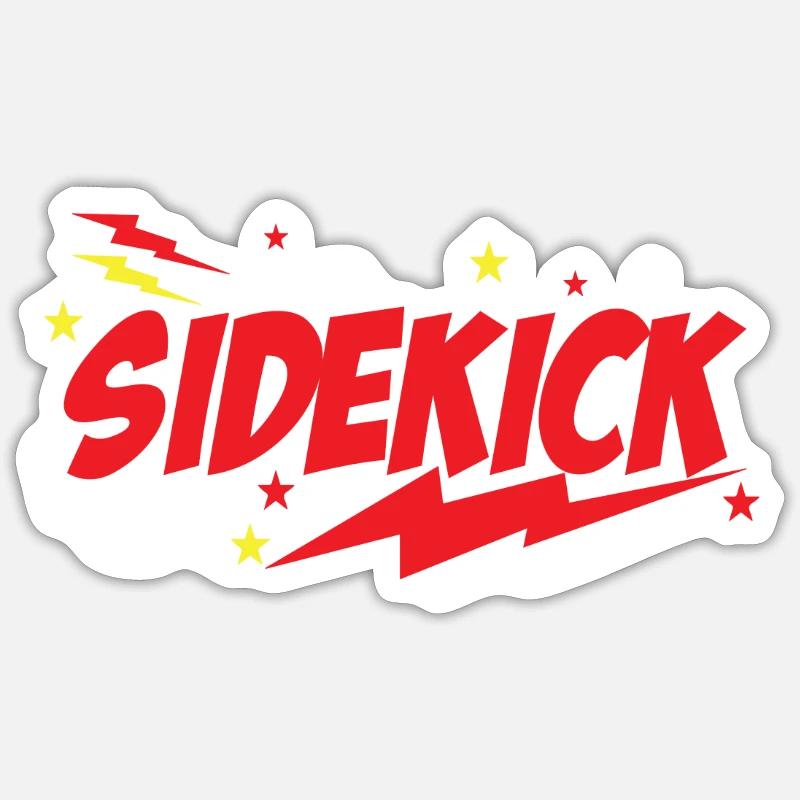Dad Sidekicks Matching - Sticker taille S (10 x 10 cm) - blanc mat