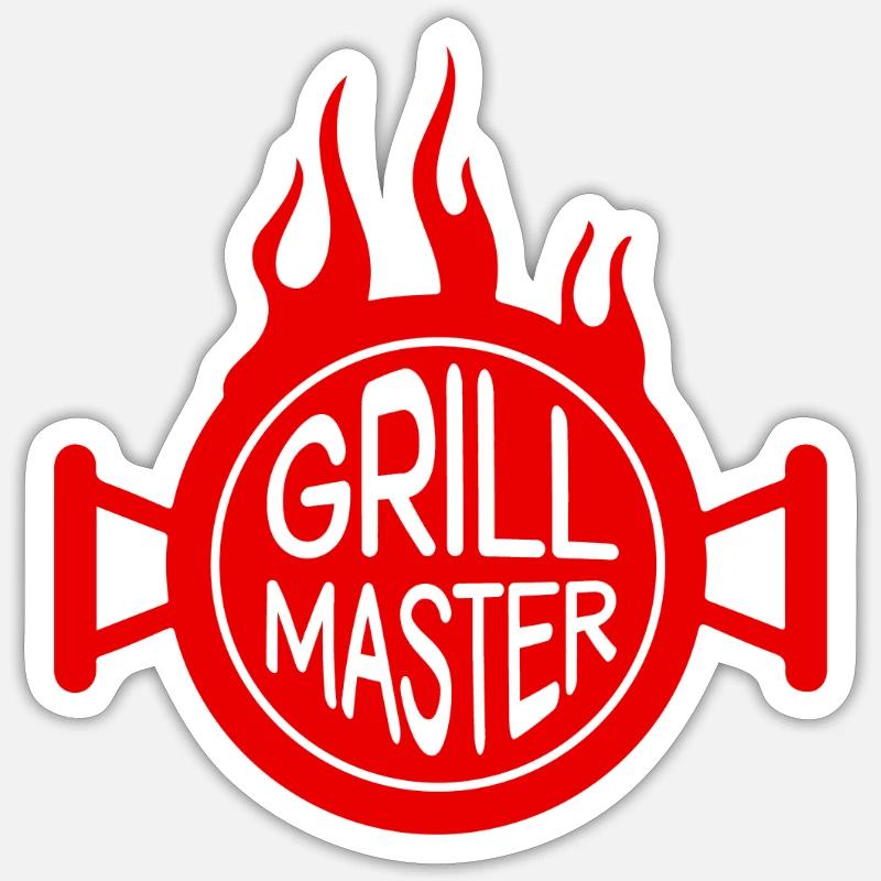 Grill Master Matching - Sticker size S (10 x 10 cm) - white matte