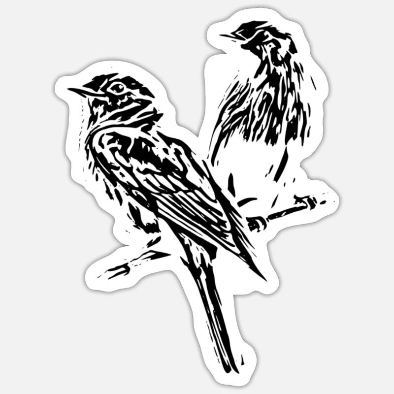 birds Sticker size S (10 x 10 cm)