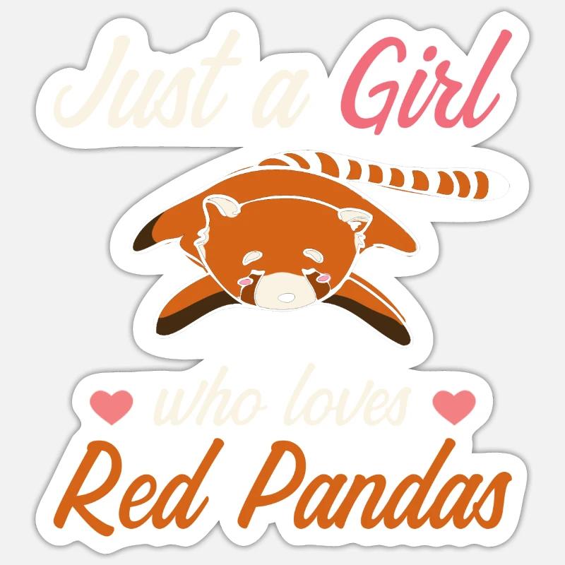 red panda - Sticker size S (10 x 10 cm) - white matte