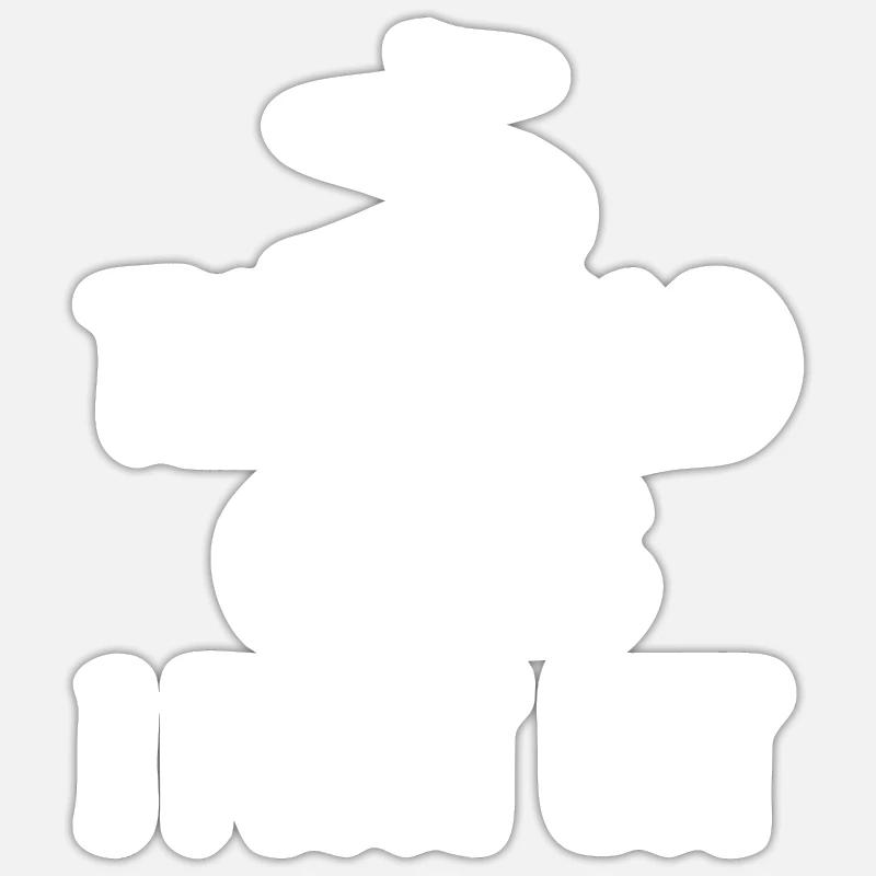 Asphalt builder road builder - Sticker size S (10 x 10 cm) - white matte
