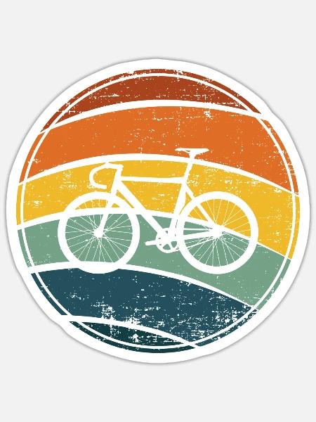 Fahrrad - Sticker Größe S (10 x 10 cm) - Mattweiß