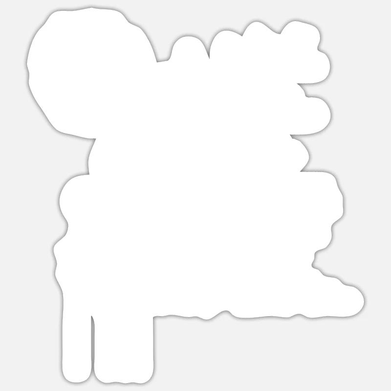 Pusteblume motif fleur porte-bonheur - Sticker taille S (10 x 10 cm) - blanc mat