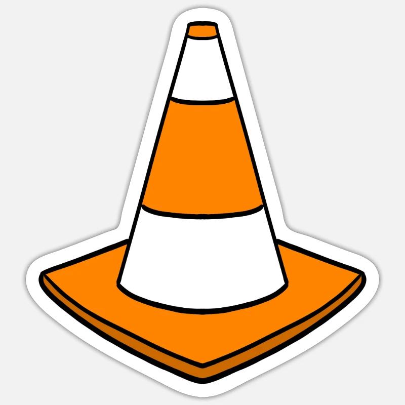 Cône de guidage - Sticker taille S (10 x 10 cm) - blanc mat