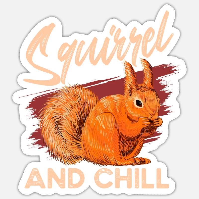 Eichhörnchen Sticker Größe S (10 x 10 cm)