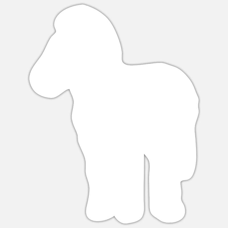 Zebra - Sticker Größe S (10 x 10 cm) - Mattweiß