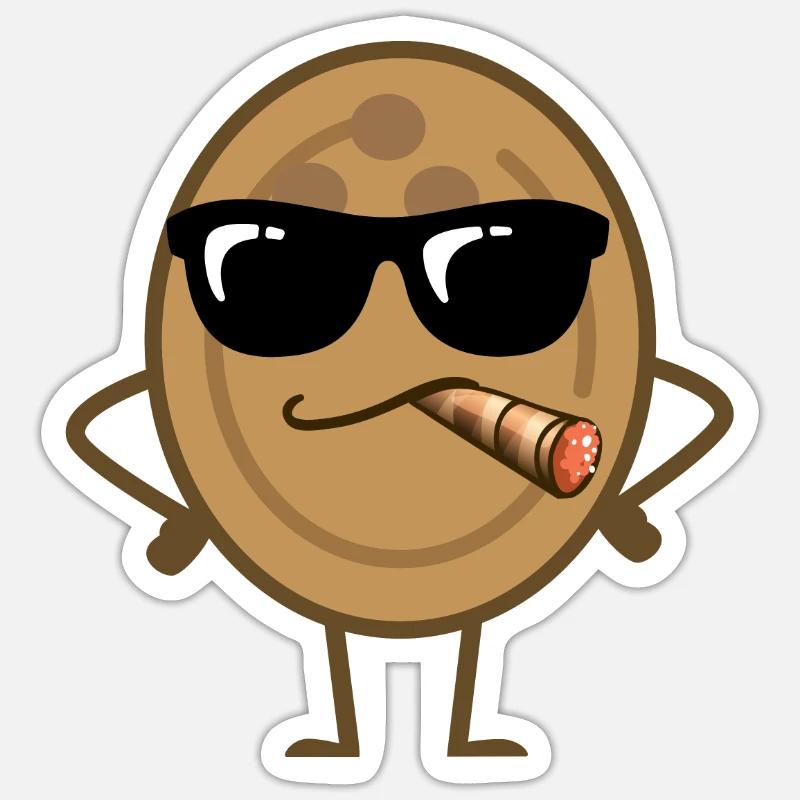 Cool coconut Sticker size S (10 x 10 cm)