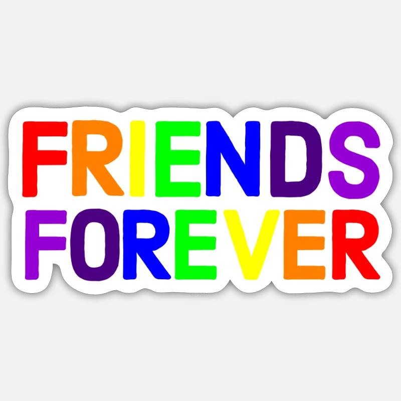 Regenbogen, Regenbogen, Regenbogen, Regenbogen, Regenbogen - Sticker Größe S (10 x 10 cm) - Mattweiß