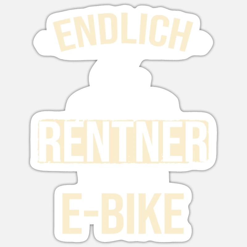Ebike Geschenk - Sticker Größe S (10 x 10 cm) - Mattweiß