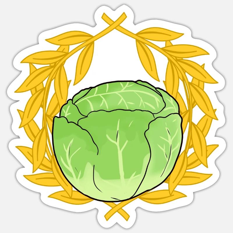 White cabbage cabbage cabbage leafy vegetables vegetables Vegan Sticker size S (10 x 10 cm)