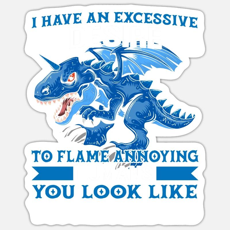 Dragon Dragons Dragons Lover Gift - Sticker size S (10 x 10 cm) - white matte