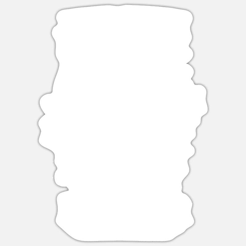 Herren Maler TShirt Jeder ist ein Maler - Sticker Größe S (10 x 10 cm) - Mattweiß