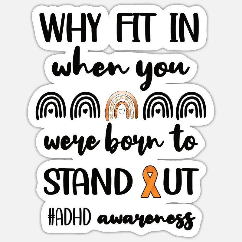 ADHD attention deficit hyperactivity disorder Sticker size S (10 x 10 cm)