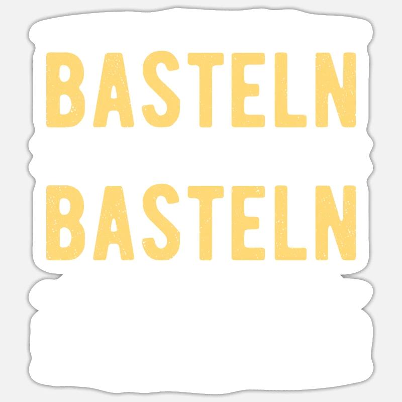 Heimwerker Basteln oder Nicht Basteln Das Ist Hier - Sticker Größe S (10 x 10 cm) - Mattweiß