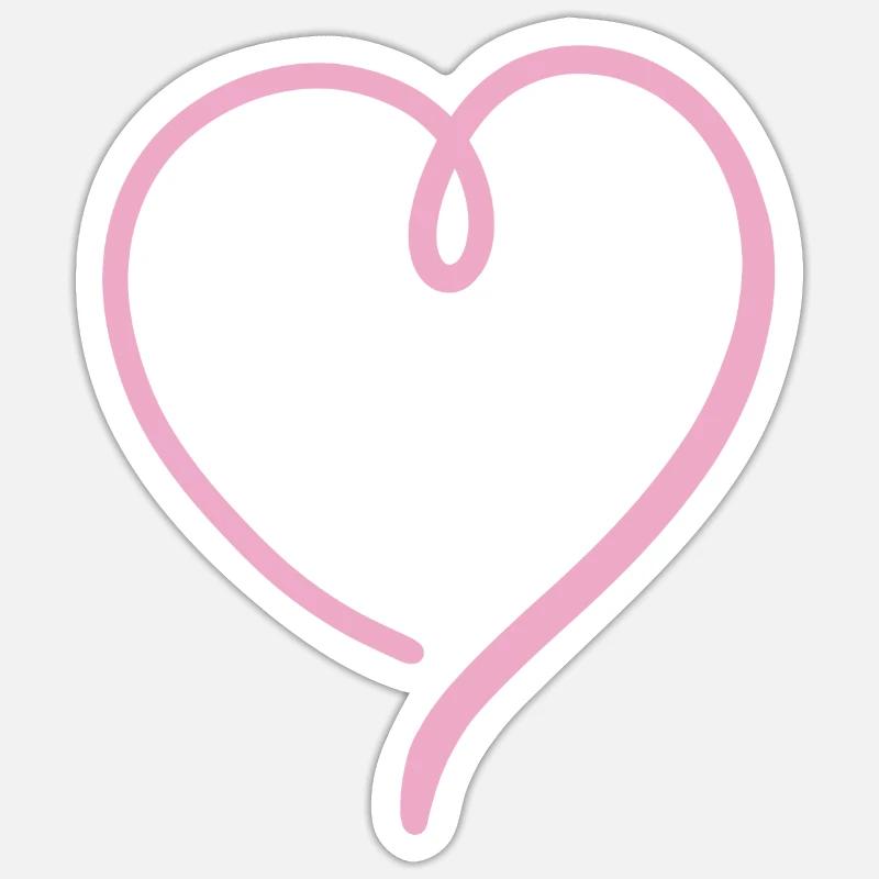 Coeur - Sticker taille S (10 x 10 cm) - blanc mat