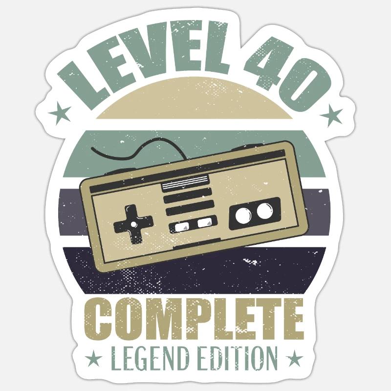 Level 40 Sticker size S (10 x 10 cm)