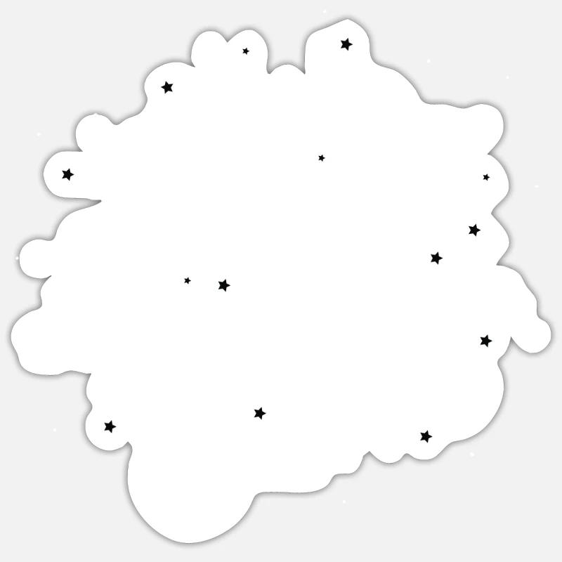 Kosmos - Sticker Größe S (10 x 10 cm) - Mattweiß