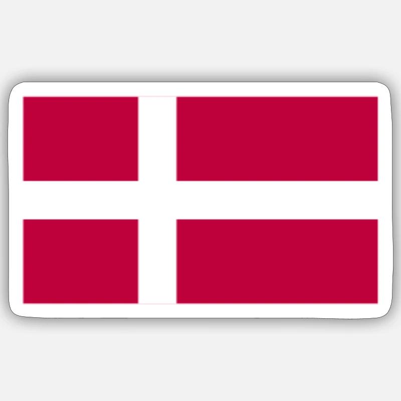 Drapeau du Danemark Drapeau du Danemark Danemark Danemark Sticker taille S (10 x 10 cm)
