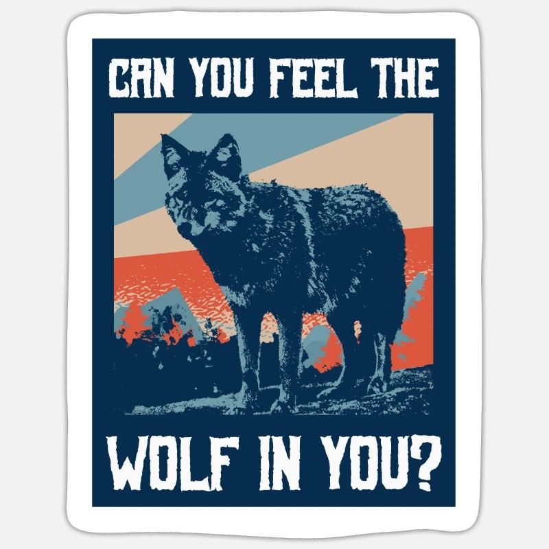 Wolf Spruch Sticker size S (10 x 10 cm)