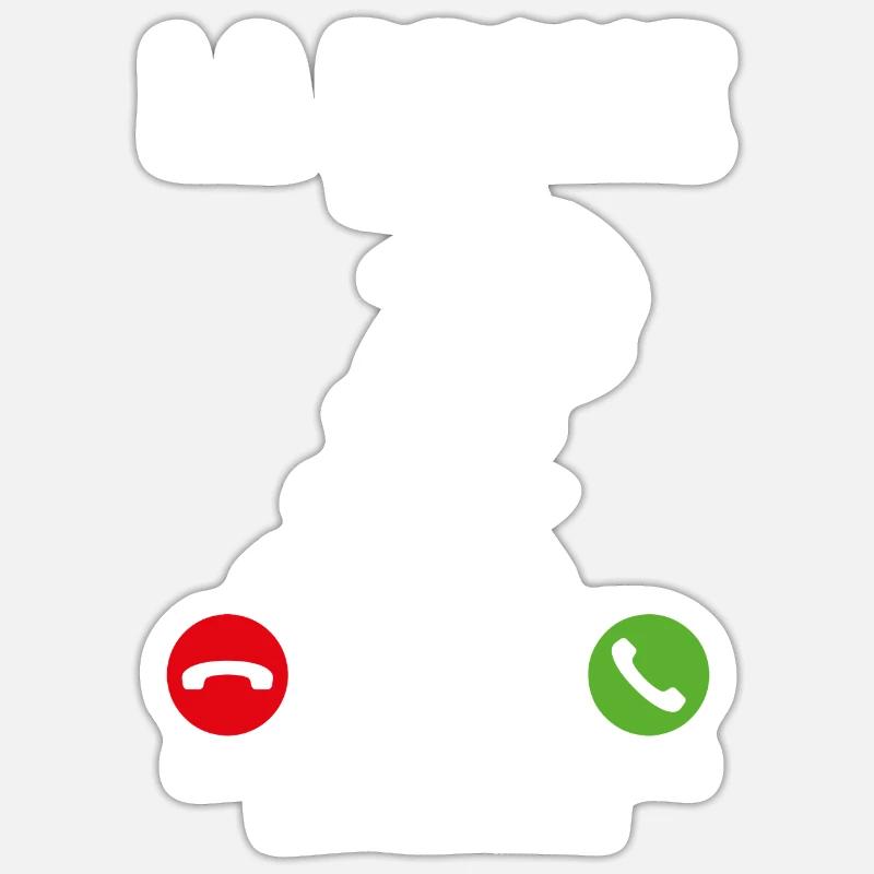 pêche - Sticker Größe S (10 x 10 cm) - Mattweiß