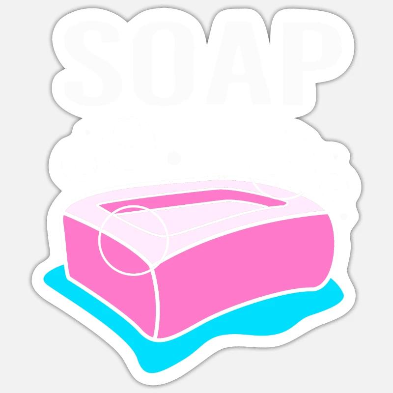 Seife - Sticker Größe S (10 x 10 cm) - Mattweiß