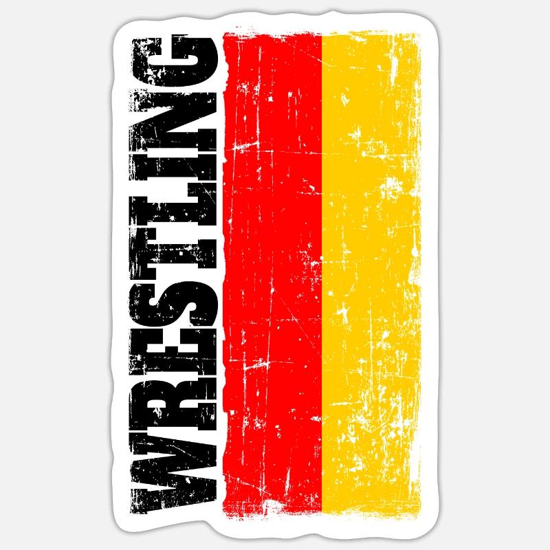 Lutte Lutte Drapeau De Lutte Drapeau Drapeau Allemagne Sticker taille S (10 x 10 cm)