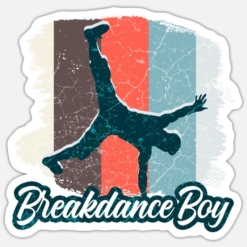 Breakdance Jeunes danseurs Breakdancing - Sticker taille S (10 x 10 cm) - blanc mat