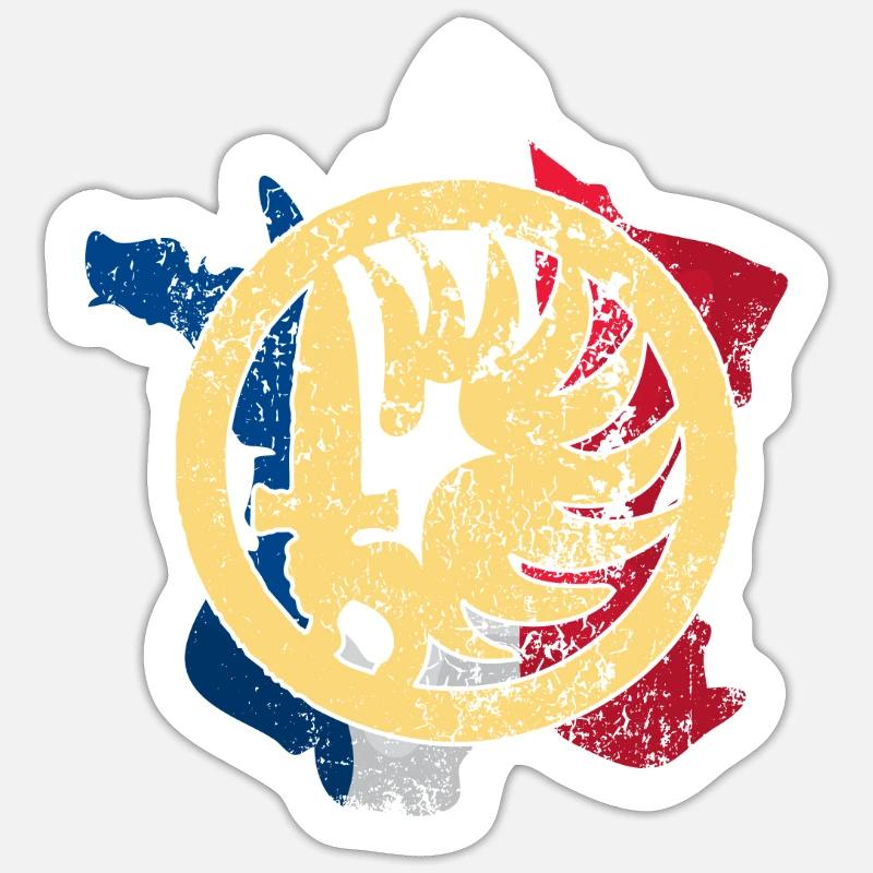Faldskærmstropper - Sticker størrelse S (10 x 10 cm) - mat hvid