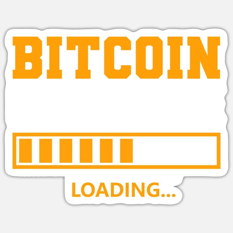 Crypto Millionaire Loading - BTC Trader Bitcoin - Sticker Größe S (10 x 10 cm) - Mattweiß