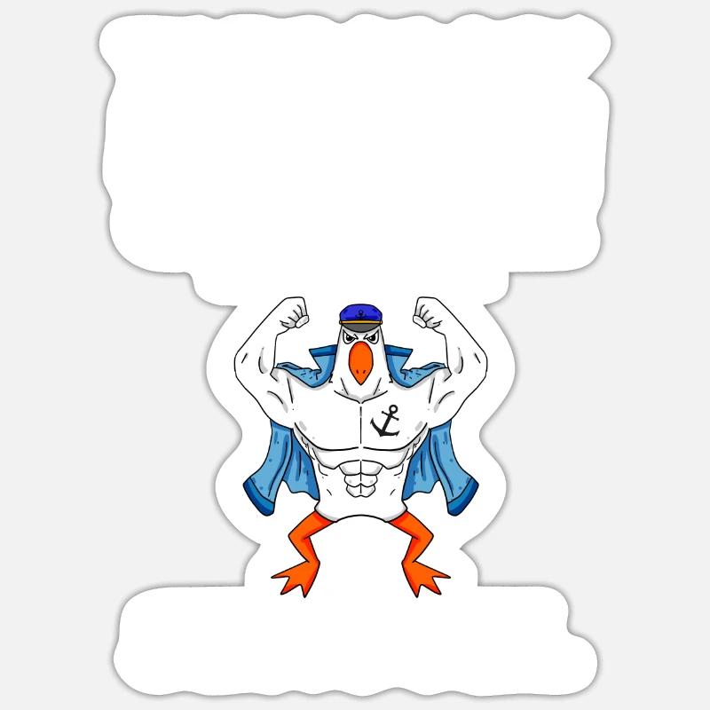 gull - Sticker size S (10 x 10 cm) - white matte