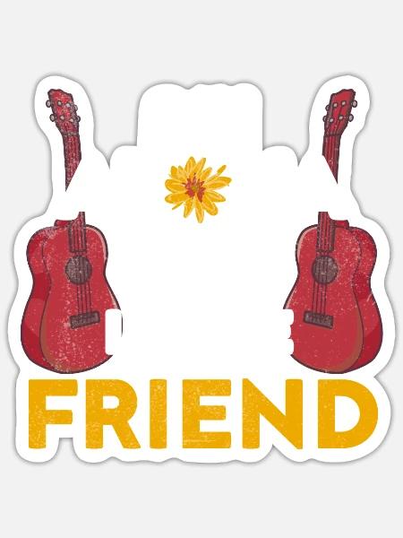Ukulele Hawaii Aloha - Sticker Größe S (10 x 10 cm) - Mattweiß