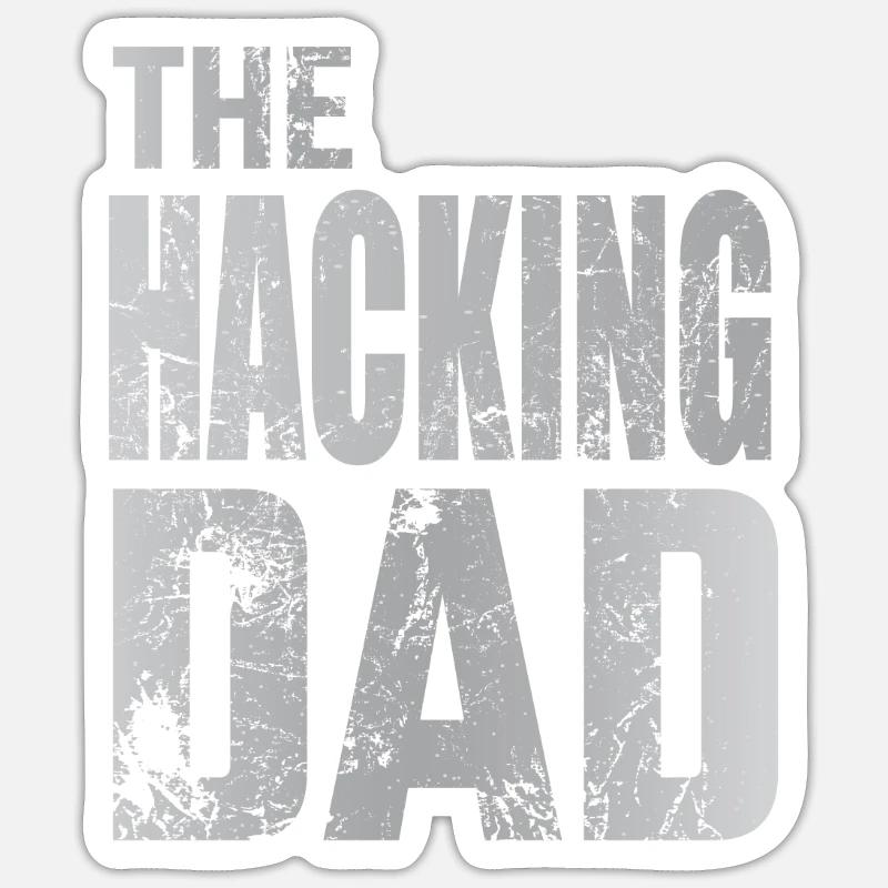 The Hacking Dad Hacker Vater Papa Code Computer Sticker Größe S (10 x 10 cm)