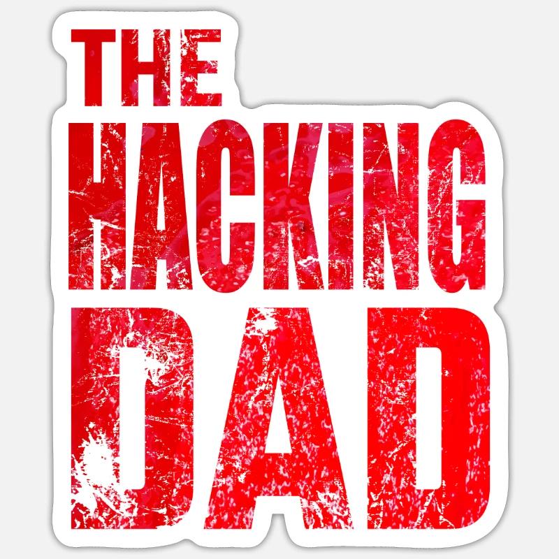 The Hacking Dad Hacker Vater Papa Code Computer Sticker Größe S (10 x 10 cm)
