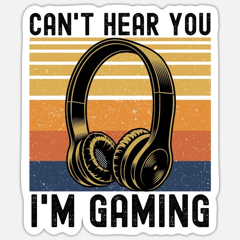 Gaming - Sticker Größe S (10 x 10 cm) - Mattweiß