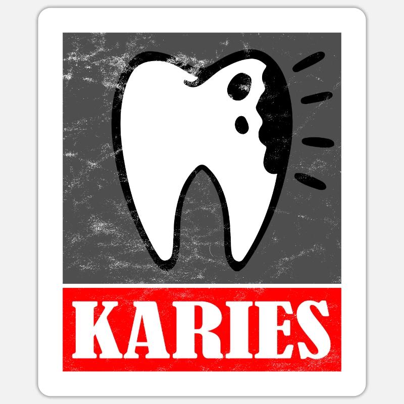 KARIES - Comic Bild lustig Meme Sticker Größe S (10 x 10 cm)