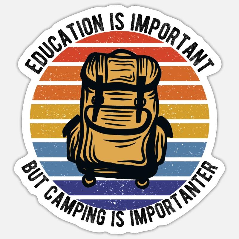 camping - Sticker size S (10 x 10 cm) - white matte