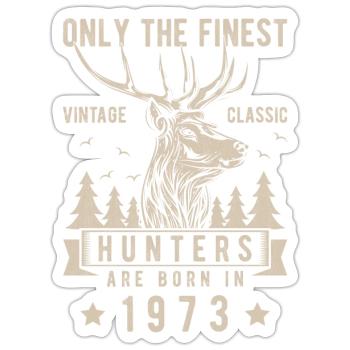 Hunter gift 1973 - Sticker size S (10 x 10 cm) - white matte - Front