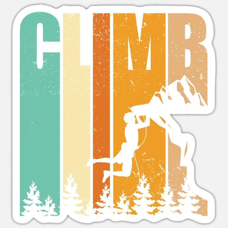 Cadeau grimpeur Boulderer grimper bouldern Sticker taille S (10 x 10 cm)