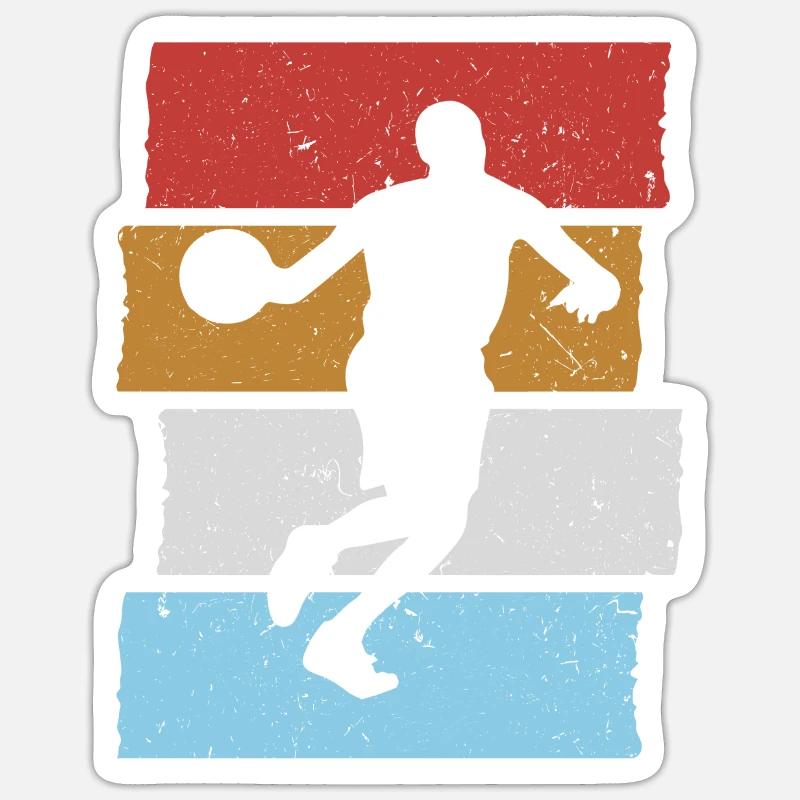 Basketteur Basketteur Sunset - Sticker taille S (10 x 10 cm) - blanc mat