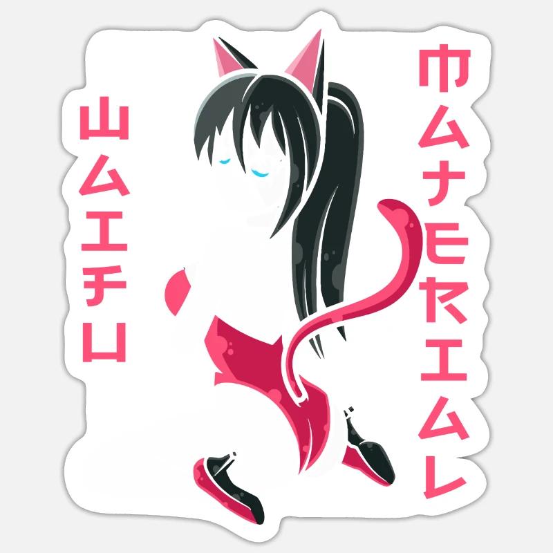 Waifu Material Cosplayer Anime - Sticker size S (10 x 10 cm) - white matte