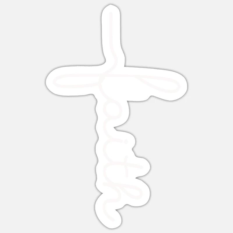 Croix de foi Sticker taille S (10 x 10 cm)